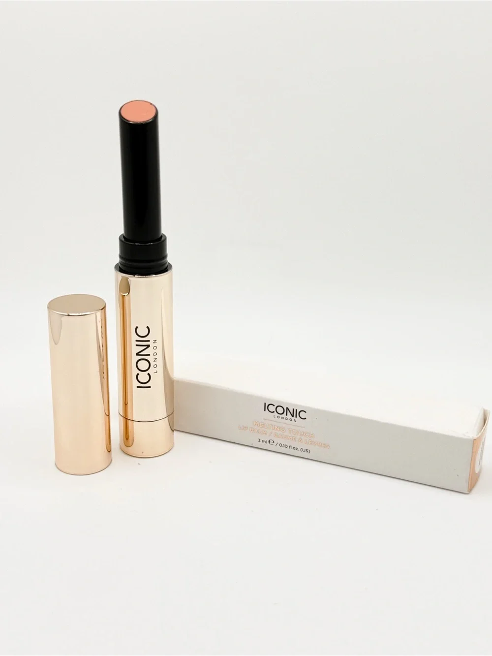 Iconic London Melting Touch Lip Balm Strapless Peach Nude 3ml NEW in box